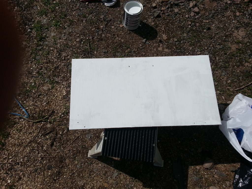 Testing the special primer for covering the doors and fixtures